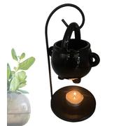 Diffusore di olio di calderone di Halloween,Calderone della per sciogliere la cera a caldo | Decorazioni per la casa con diffusore di aromi di incenso all'olio essenziale nero, decorazioni per la