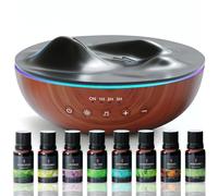 Diffusore di Olio Essenziale Gratia Diffusore Aromaterapia Diffusore Bluetooth Altoparlante di Terapia Del Suono Umidificatore Silenzioso e Fresco per Camera da Letto Ufficio Casa Yoga