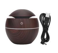 Diffusore di Olio Essenziale Sluffs, Presa USB a Forma di Sfera Rotonda nel Purificatore D'aria Dell'umidificatore del Diffusore Dell'aroma(Grano di legno scuro)