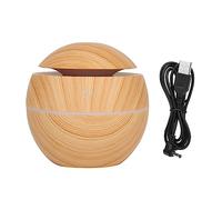 Diffusore di Olio Essenziale Sluffs, Presa USB a Forma di Sfera Rotonda nel Purificatore D'aria Dell'umidificatore del Diffusore Dell'aroma(Grano di legno chiaro)