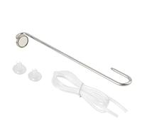 Diffusore di ossigeno a forma di U in acciaio inossidabile 304 per acquari, atomizzatore CO2 esterno per vasche da pesce con finitura a specchio, depuratore d'aria ad alta velocità (Specchio in