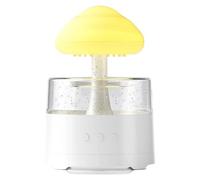 Diffusore di pioggia con gocce - Umidificatore a con effetto luminoso | Lampada a funghi con funzione di | rumore di pioggia | Dispositivo decorativo per leggere, dormire, famiglia