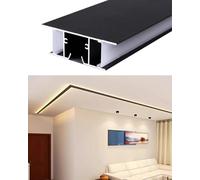 Diffusore di profili in alluminio per modanatura a soffitto a LED da 1,5 m, per modanatura a corona e battiscopa decorazione moderna per la casa, facile installazione, soluzione di illuminazione