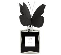 Diffusore di Profumo di Muhà da 180Ml. Butterfly Diffuser Realizzato in Vetro E Legno, Dimensioni: 123X100X209 Mm. Oggetto di Colore Nero E Frangranza: Legni E Te'. La Referenza È G17