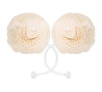 Diffusore di Profumo Floreale 2 Pezzi in Legno Corda | Testa a Fiore Staccabile, 15x8,5x8,5cm, Beige, per Bottiglia e Bastoncini, Decor Minimalista