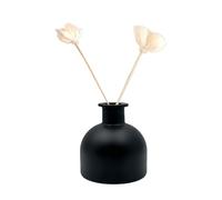 Diffusore di profumo in vetro vuoto, 100 ml, ricaricabile, diffusore per aromaterapia, contenitore per fragranze fai da te, per casa, bagno, ufficio, decorazione (nero opaco)