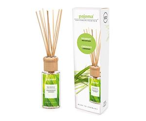 Diffusore di profumo per ambiente 100 ml linea moderna Pajoma con bastoncini di bambù, profumazione a scelta, verde