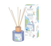 Diffusore di profumo per ambienti Ocean Breeze, 100 ml con bastoncini - Essential Oils deodorante in confezione regalo | brezza fresca con bergamotto, arancio e lavanda, soggiorno, camera da letto