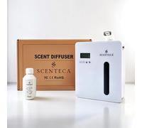 Diffusore Elettrico a Nebulizzazione a Freddo per Oli Essenziali, Copre 150 mq, Ideale per Casa, Ufficio, Hotel, Spa, Fragranza Tè Bianco e Fiori di Primavera Inclusa (100 ml) Mod. AD-P5 Scenteca