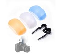 Diffusore Flash a Scomparsa, Copertura diffusore flash popup 3 in 1 a 3 colori con supporto per fotocamere DSLR, Ridurre le ombre