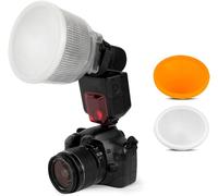 DIFFUSORE FLASH UNIVERSALE PROFESSIONALE KIT 3 PEZZI E PARABOLA LAMBECY NUOVO