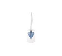 Diffusore Fragranza con Fiore 51709 Profumatore Ambiente Vetro Trasparente Blu 14cm Diamond Brandani