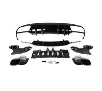 Diffusore Labbro Posteriore Per Benz C205 A205 Coupe 2015-2018 C63 Stile Paraurti Posteriore Diffusore Labbro con Punte di Scarico