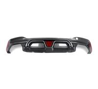 Diffusore Labbro Posteriore Per BMW Serie 5 G30 G31 G38 2018-2022 530i 540i CS Style Diffusore Paraurti Posteriore Con Diffusore Sportivo A Luce LED(Carbon fiber look)
