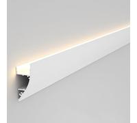 Diffusore lineare del canale del bordo del soffitto LED, alloggiamento della striscia luminosa tagliabile montato sulla superficie, profilo di illuminazione del battiscopa in alluminio per teatro