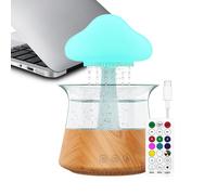 Diffusore Nube unico di Guerra LED Diffusore di Aroma Nuvola di Pioggia Diffusore Umidificatore a Goccia d'acqua - Umidificatore per Pioggia Diffusore di Luce Notturna Colorato per Camera da letto con