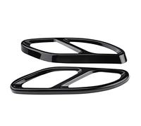Diffusore paraurti posteriore, 1 paio di tubi di scarico moda in acciaio inossidabile lucido per Classe C w205 Coupe 2015-2017 per Classe GLC 2016-2017 per Classe B w246 2015 2016(nero brillante)