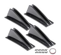 Diffusore Paraurti Posteriore - 4 Alette Diffusore Posteriore Alettone Squalo Auto Separatore Spoiler Labbro Triangolare | Adatto Per SUV Berline | Aerodinamica Migliorata, Prot