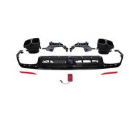 Diffusore Paraurti Posteriore Per Benz Per La Classe S W222 S350 S450 S500 Paraurti Posteriore Body Kit Diffusore Spoiler Tubo Di Scarico(2014-2017 Black)