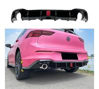 Diffusore Paraurti Posteriore Spoiler, Compatibile con VW Golf 8 Golf8 Golf MK8 GTI Rline 2021+, Spoiler A Labbro Auto Accessori Spoiler Corpo Pinna di Squalo,A Black