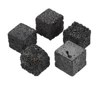 Diffusore Passivo in Pietra Vulcanica Nera 5 Pezzi Quadrati