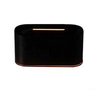 Diffusore per aromaterapia a nebbia fredda, 220 ml, con effetto fiamma e luci LED multicolore, adatto per spazi abitativi e studi di yoga (nero)