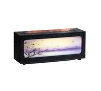 Diffusore per aromaterapia alimentato tramite USB con effetto fiamma simulata, luce notturna colorata e umidificatore a 3 velocità per una migliore aria (nero)