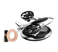 Diffusore per aromaterapia automobilistico ad energia solare con elicottero rotante per rinfrescare l'aria all'interno dell'auto (argento)