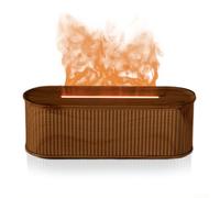 Diffusore per aromaterapia con design unico a fiamma e sette colori rilassanti, perfetto per camere da letto e salotti (venatura del legno profonda)