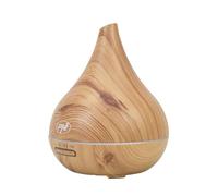 Diffusore per aromaterapia PNI HU400 per oli essenziali, con ultrasuoni, 400 ml, timer, 7 colori LED, chiusura automatica, illuminazione in legno