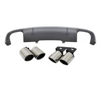 Diffusore per Audi A4 B9 8W Berlina Avant S-line 2016-2018 S4 Look Scarico Punte