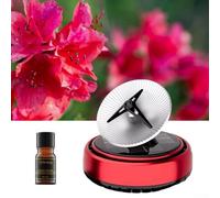 Diffusore per auto compatto a energia solare con motore rotante e fragranza naturale a base vegetale per un migliore ambiente del veicolo (rosso-colorato)