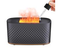Diffusore per camera da , 160 ml, luce LED auto-off, effetto fiamma, diffusore per meditazione, relax, sonno, soggiorno, bagno, yoga, studio, spa