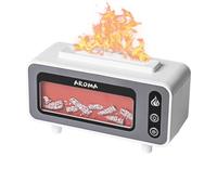 Diffusore per caminetto interno - Serbatoio 21 x 8 x 11,8 cm, costruzione PC ABS, USB silenzioso con lampada effetto fuoco, mini umidificatore per camera da letto, ufficio,