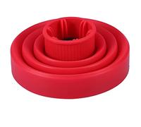 Diffusore per capelli in silicone, pieghevole per phon, strumento universale per parrucchiere, per capelli ricci lunghi (rosso)
