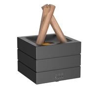 Diffusore per fuoco di fiamma a fiamma a fuoco, diffusore olio essenziale di aromaterapia di falò, 280 ml di umidificatore di nebbia fresca con luce notturna per casa, camera da letto, ufficio,Nero