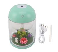 Diffusore per olio essenziale, umidificatore Simulazione vulcano, Umidificatore premium 2 in 1 silenzioso Design micro paesaggistico Ricarica USB Carino per camera da letto, (Green)
