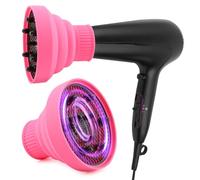 Diffusore pieghevole per asciugacapelli in silicone, diffusore per asciugacapelli professionale, diametro 3,5-5 cm (colore: rosa)