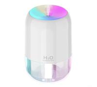 Diffusore portatile per aromaterapia, 300 ml, alimentazione USB (bianco) | Serbatoio da 300 ml, luce notturna colorata, alimentazione USB, costante o intervallo per nebbia, spegnimento automatico dopo