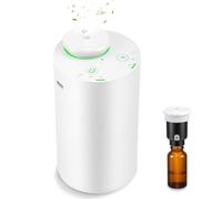 Diffusore portatile per oli essenziali, diffusore di aromaterapia, deodorante per auto, diffusore portatile ricaricabile, 1/2/3H/timer, 3 livelli di nebulizzazione (bianco)