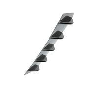 Diffusore Posteriore A Doppio Strato Con 10 Alette Per Paraurti Auto, Compatibile Per SEAT, Per Leon, Per Cupra MK3 E 5F, Stile Pinna Di Squalo.(Carbon)