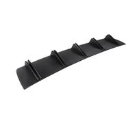 Diffusore Posteriore A Pinne "Shark Fin" Per Paraurti - Design Curvo, Anti-collisione 2 In 1 - Spoiler Universale In ABS A Doppia Ala(Black)