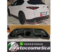DIFFUSORE POSTERIORE ATTACCO POSTERIORE PER ALFA ROMEO STELVIO LUCIDO NERO