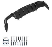 Diffusore Posteriore Oneway compatibile con Audi A3 (8V) Sedan Facelift 2016-2020 (doppio scarico L) - Nero lucido