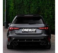 Diffusore posteriore Oneway compatibile con Audi A3 (8Y) Sportback S-Line/S3 Facelift 2025- - Nero lucido