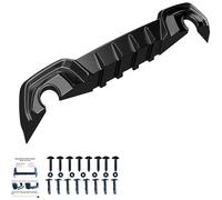 Diffusore Posteriore Oneway compatibile con BMW Serie 3 G20/G21 M-Pack 2018-2022 (con finiture di scarico rotonde) - Nero lucido