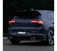 Diffusore posteriore Oneway compatibile con Volkswagen Golf VIII HB 3/5 porte 2020-2024 e FL 2024- es Ti/GTD/GTE/R/R-Line - Nero lucido