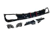 Diffusore Posteriore Per BMW G05 X5 2019-2025 Stile PP Paraurti Posteriore Diffusore 5 Diffusori Posteriori Splitter Laterali Alette Kit Corpo(Diffuser ExhaustTips)