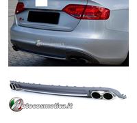 Diffusore posteriore sportivo con terminali di scarico set adatto per Audi A4 B8