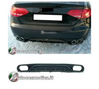 Diffusore posteriore sportivo spoiler RS4 look adatto per Audi A4 B8 8K 07-11